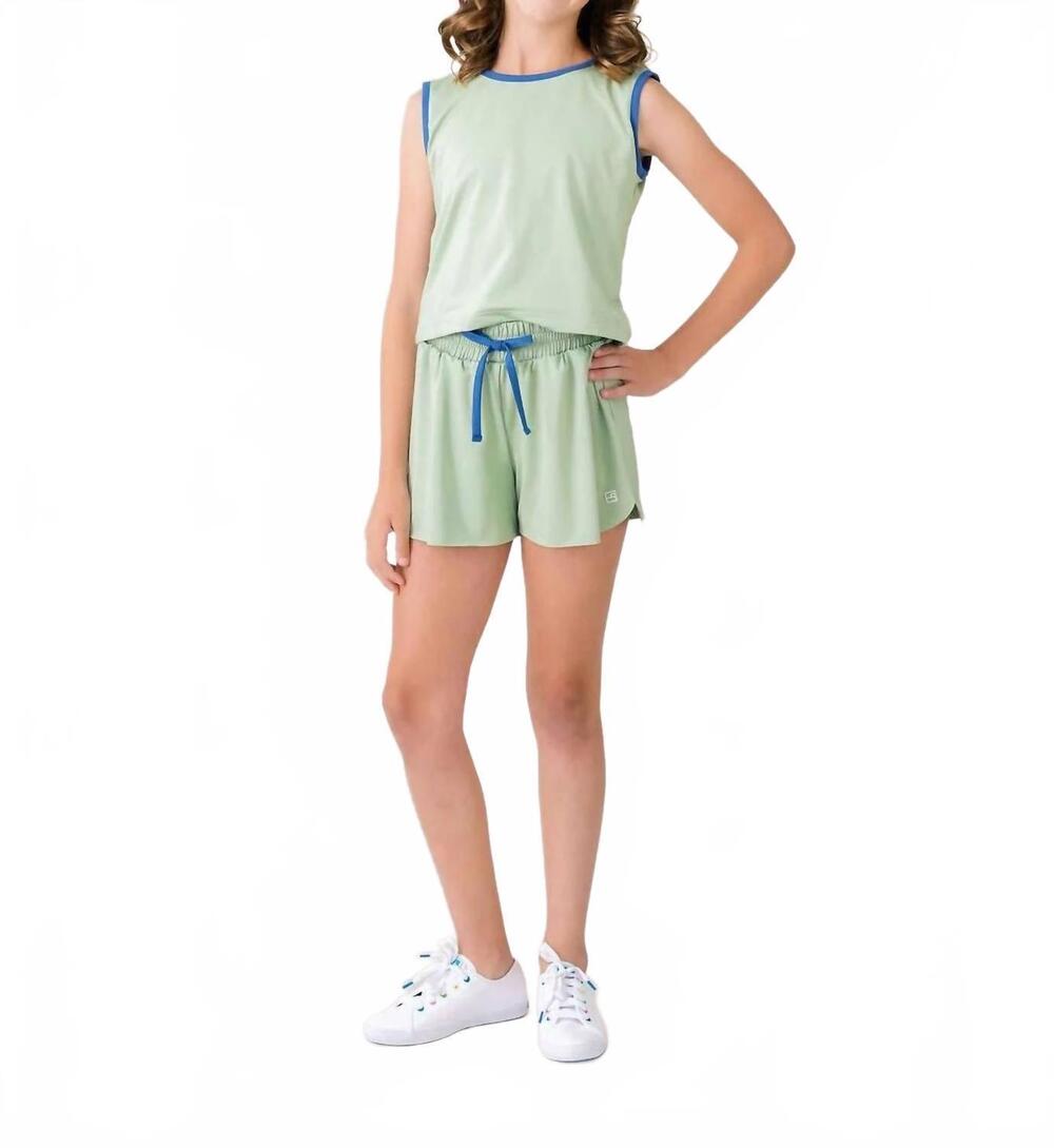 NEW LULLABY SET kids maggie mid-rise tank in pistachio green